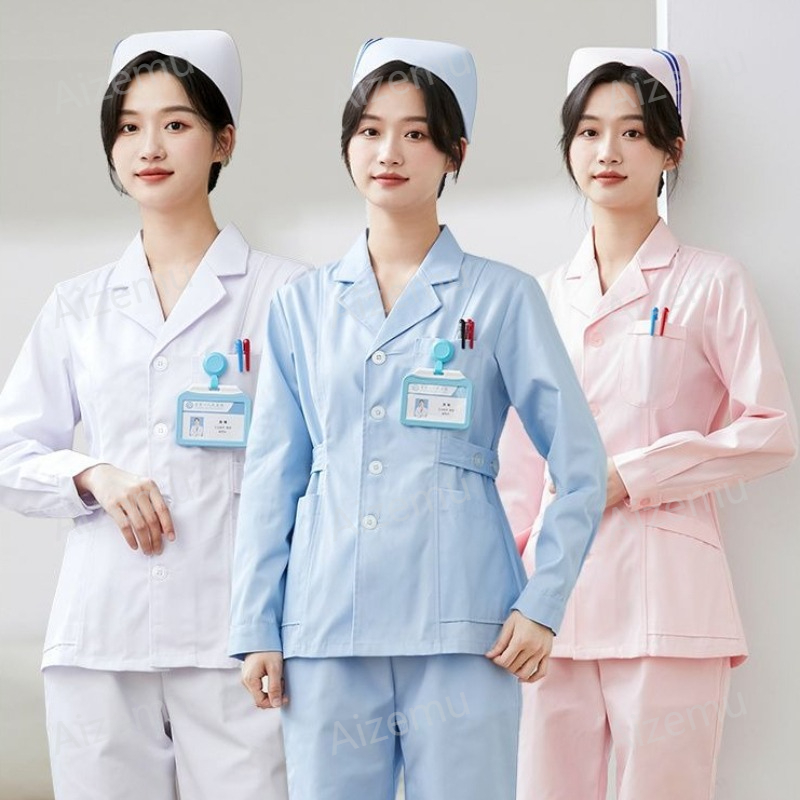 Medical Lab Logo - Nuevo uniforme de enfermera blanco de