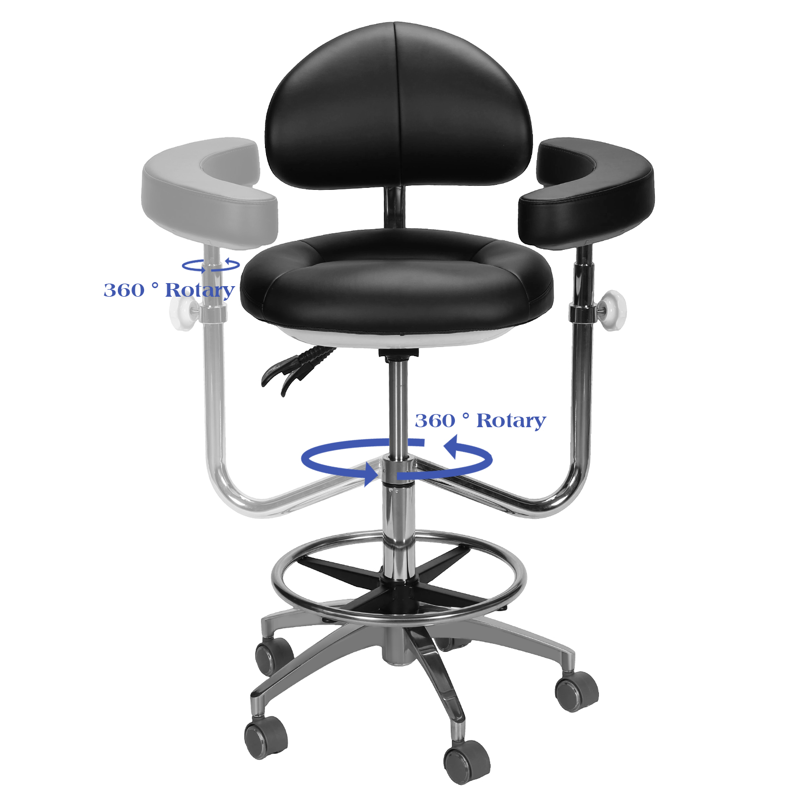 Medical Lab Chair - Sillón Dental Ergonómico, Taburete para Doctor,