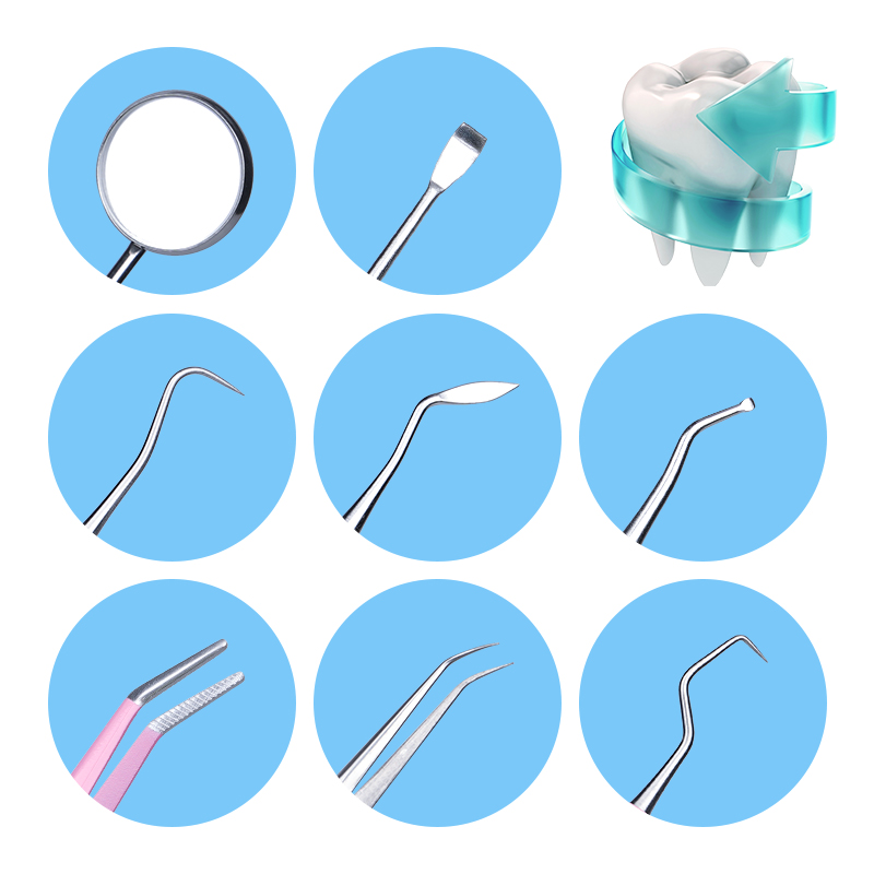 Kit de 8 Herramientas Dentales - Dental Mirror Probe reseña y precio
