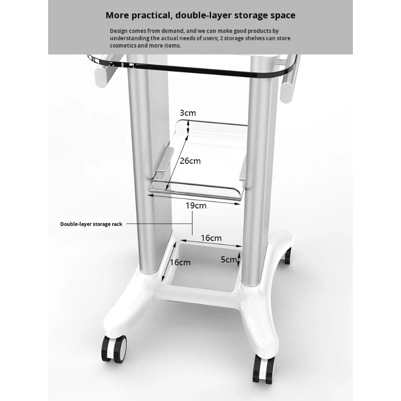 Carrito Médico Móvil con Sopor - Medical Lab Logo reseña y precio
