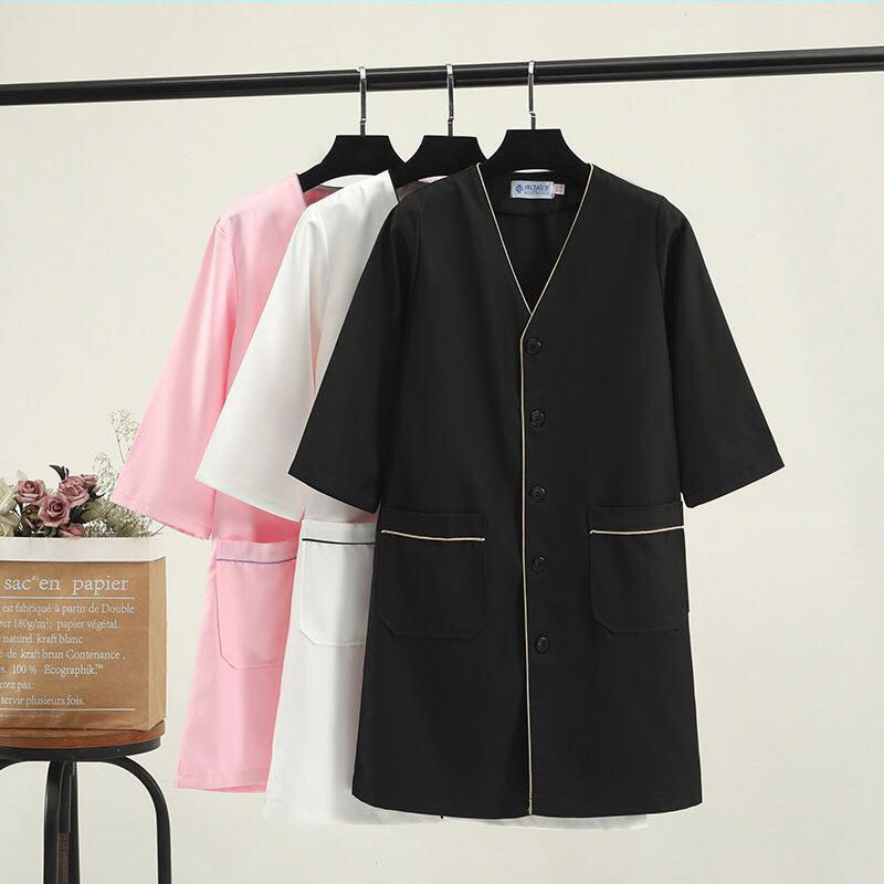 Ropa de aseo de salón de talla - Medical Lab Logo reseña y precio