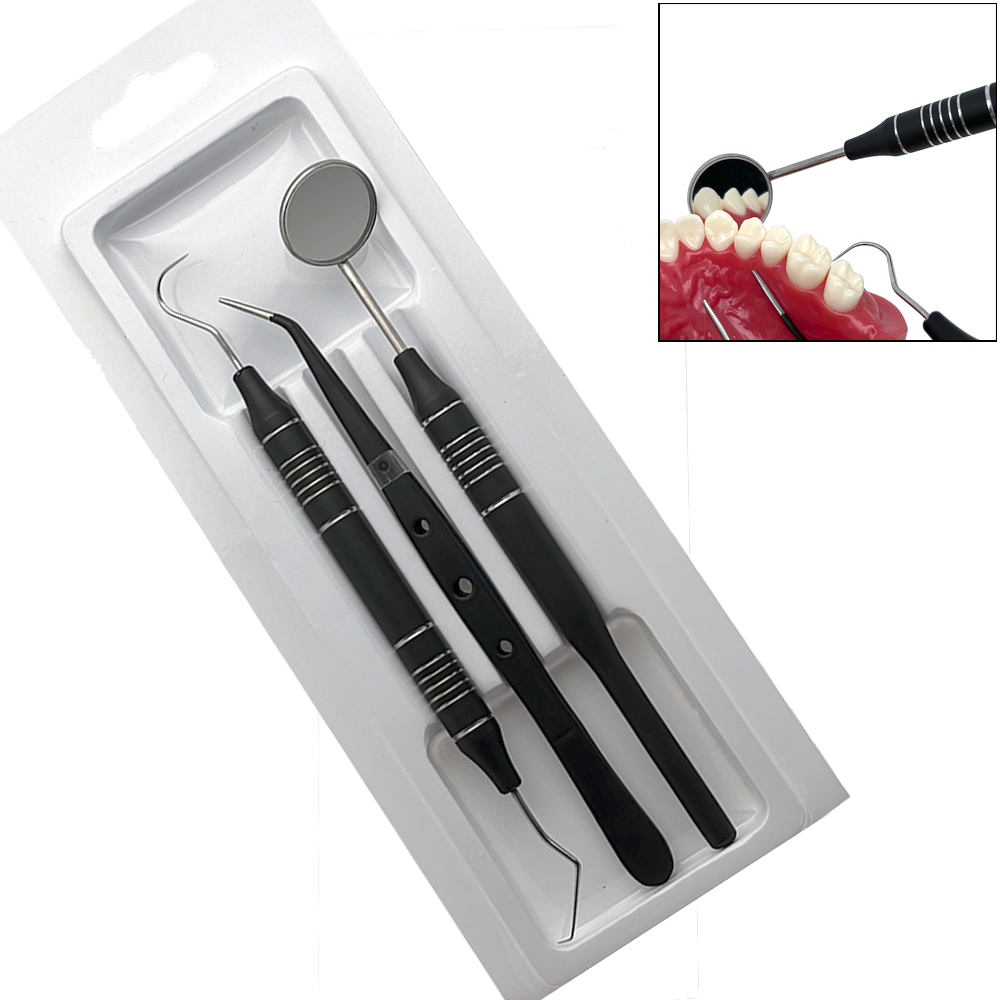 3 unids/set kit de espejo Dent - Dental Mirror Probe reseña y precio