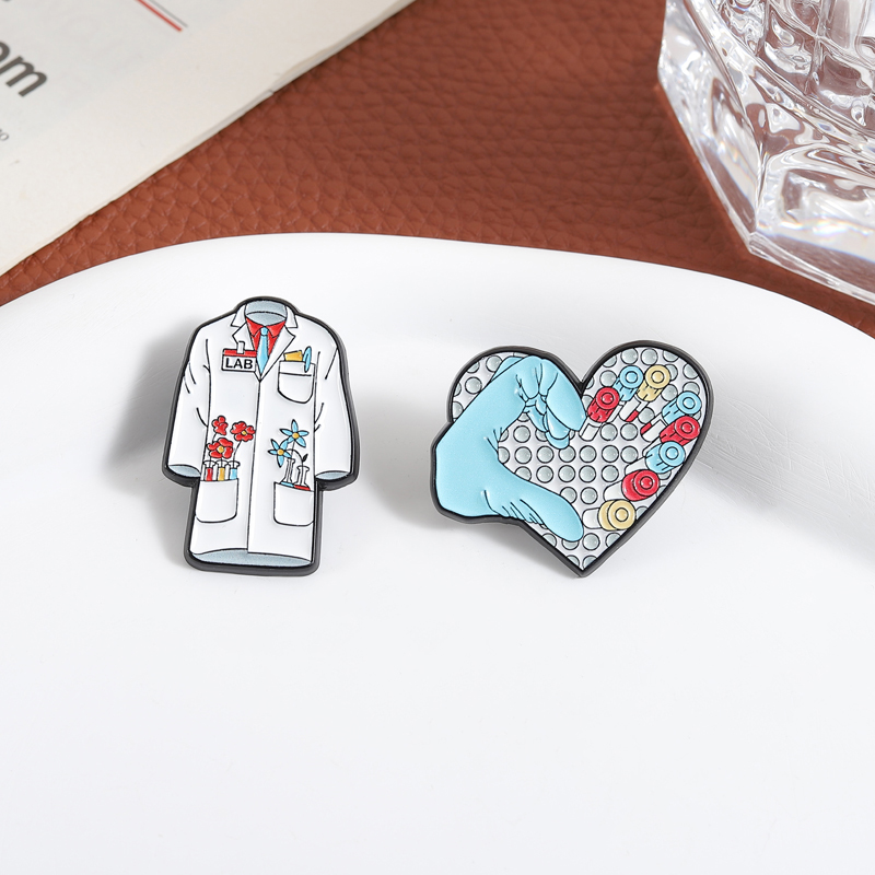 Hanreshe-Alfileres esmaltados  - Medical Lab Logo reseña y precio