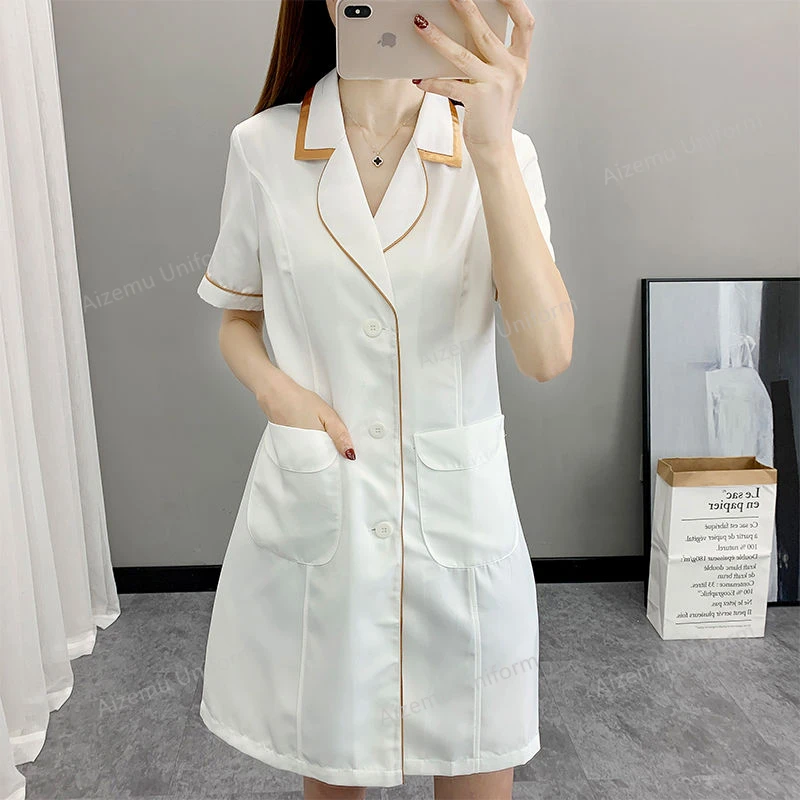 Uniforme de salón de belleza n - Medical Lab Logo reseña y precio