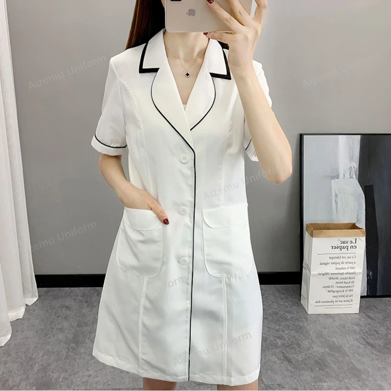 Uniforme de salón de belleza n - Medical Lab Logo reseña y precio