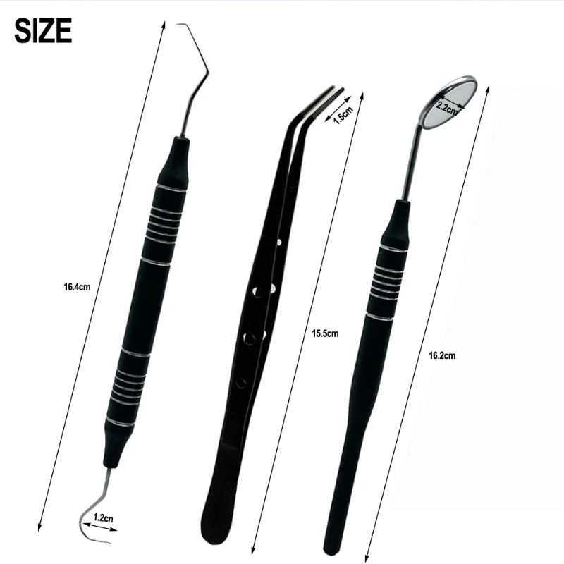 Kit de espejo dental de 3 piez - Dental Mirror Probe reseña y precio