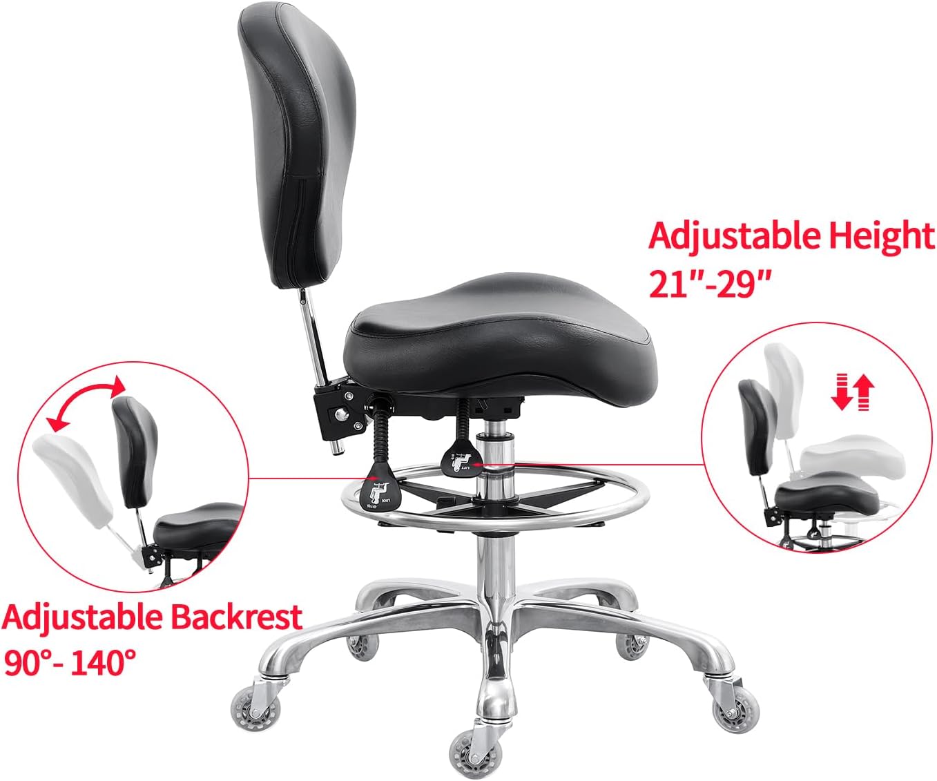 Silla de Dibujo con Respaldo A - Medical Lab Chair reseña y precio